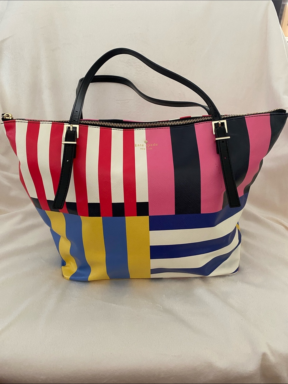 NEW Kate Spade Emma Lane Stripe Maya Tote Color - Multicolor